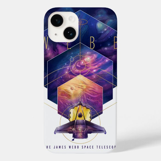 James Webb Space Telescope Illustration Art Case-Mate iPhone 14 Hülle (Rückseite)
