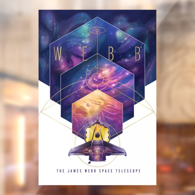 James Webb Space Telescope Illustration Art Fensteraufkleber (Blatt 2)