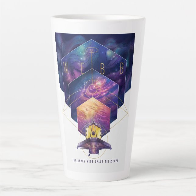 James Webb Space Telescope Illustration Art Milchtasse (Vorderseite)