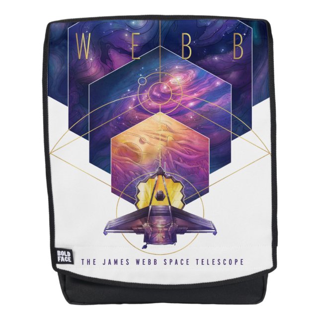 James Webb Space Telescope Illustration Art Rucksack (Vorderseite)