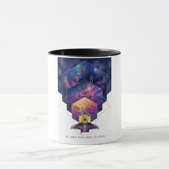 James Webb Space Telescope Illustration Art Tasse (Zentrum)