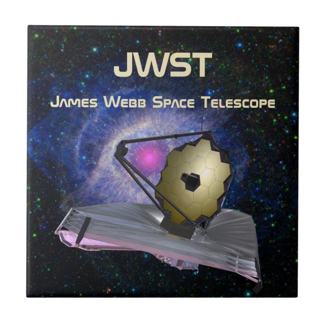 James Webb Space Telescope JWST Keramik Tile Fliese (Vorderseite)