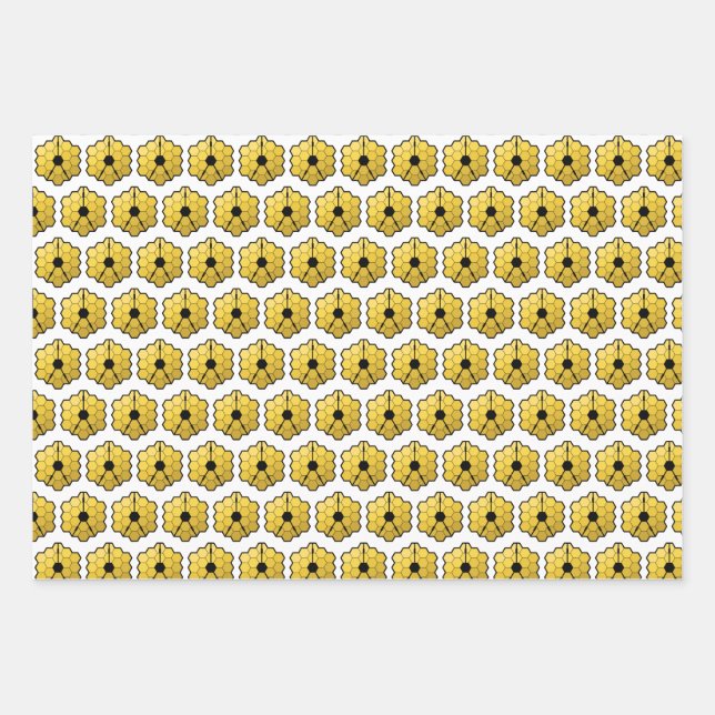 James Webb Space Telescope JWST Mirror Pattern Geschenkpapier Set (Vorderseite)