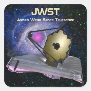 James Webb Space Telescope JWST Quadratischer Aufkleber