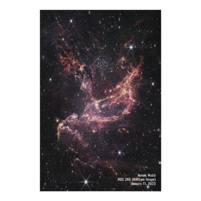 James Webb Space Telescope NGC 346 (NIRCam Image) Fotodruck (Vorne)