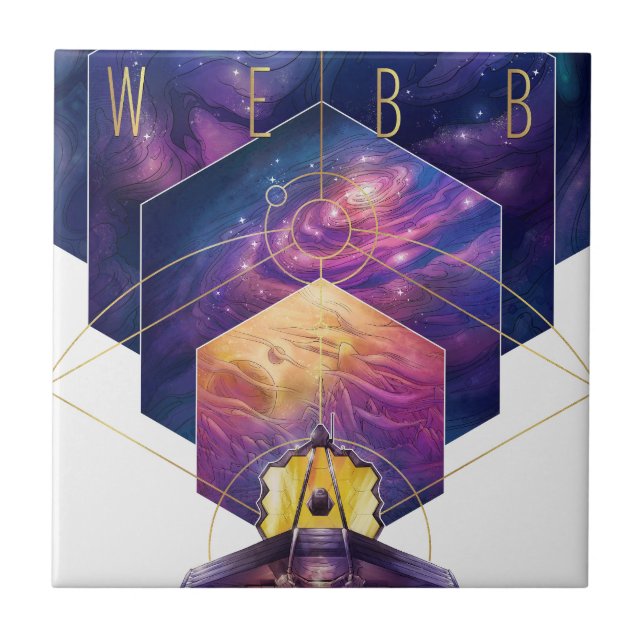 James Webb Space Telescope Poster. Fliese (Vorderseite)