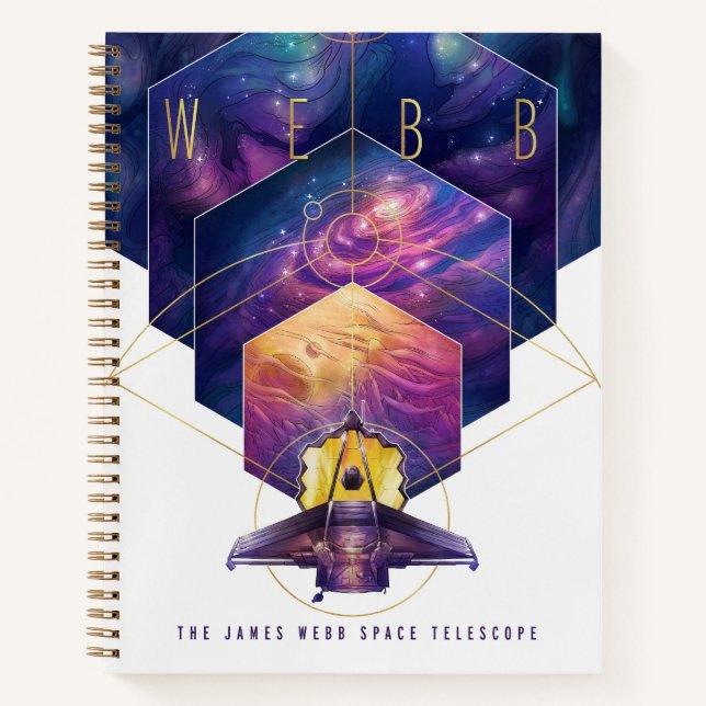 James Webb Space Telescope Poster. Notizbuch (Vorderseite)