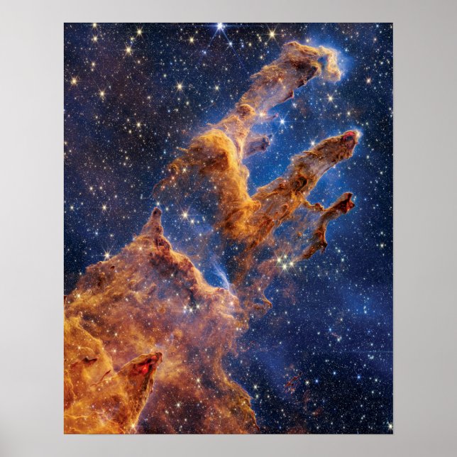 James Webb Space Telescope-Säulen der Schöpfung Poster (Vorne)