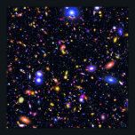 James Webb Space Telescope Simulation - Pop Art Poster<br><div class="desc">Eine erweiterte Pop-Kunstsimulation des Sichtfeldes von James Webb Space Telescope zeigt Milliarden von Galaxien mit beispielloser Klarheit.</div>