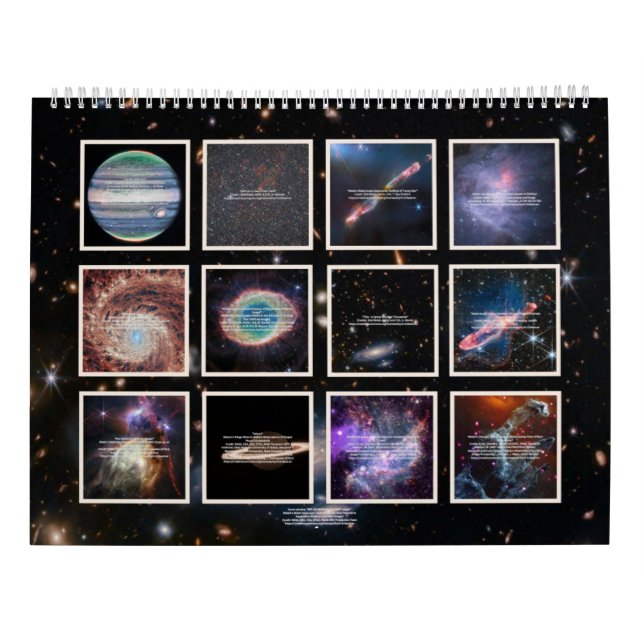 James Webb Telescope Foto Kalender (Rückseite)