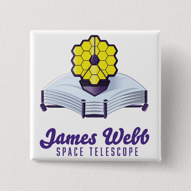 James-Webb-Weltraumteleskop. Knopf Button (Vorderseite)