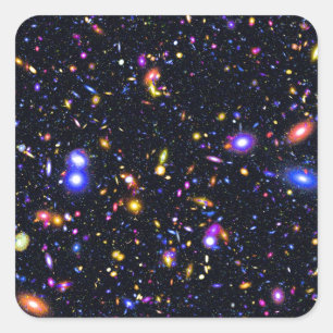James-Webb-Weltraumteleskop-Simulation - Pop-Art Quadratischer Aufkleber
