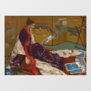 James Whistler - Caprice in Lila und Gold Fensteraufkleber