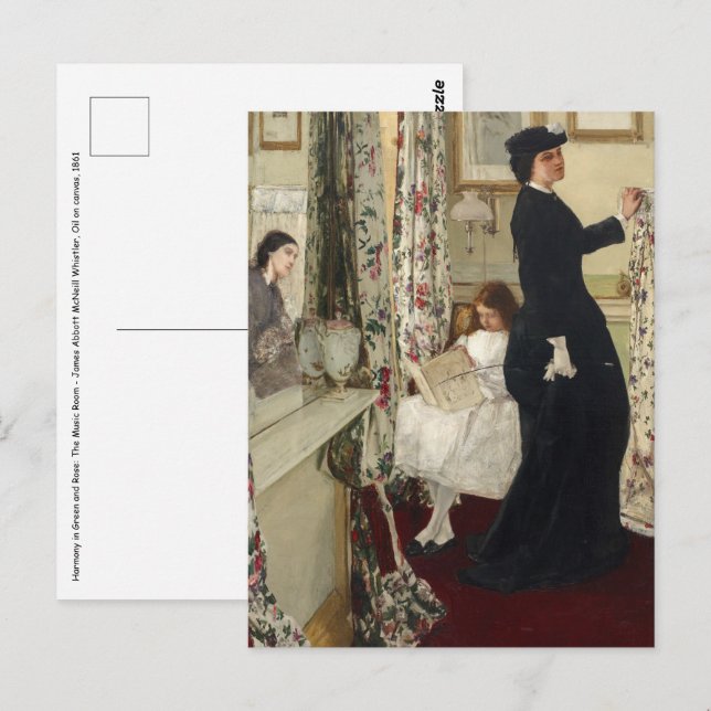 James Whistler - Der Music Room Postkarte (Vorne/Hinten)
