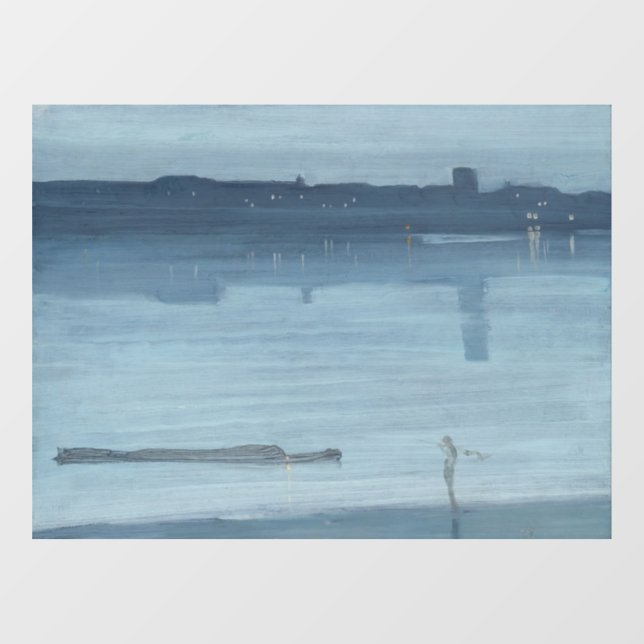 James Whistler - Nocturne: Chelsea Fensteraufkleber (Blatt)