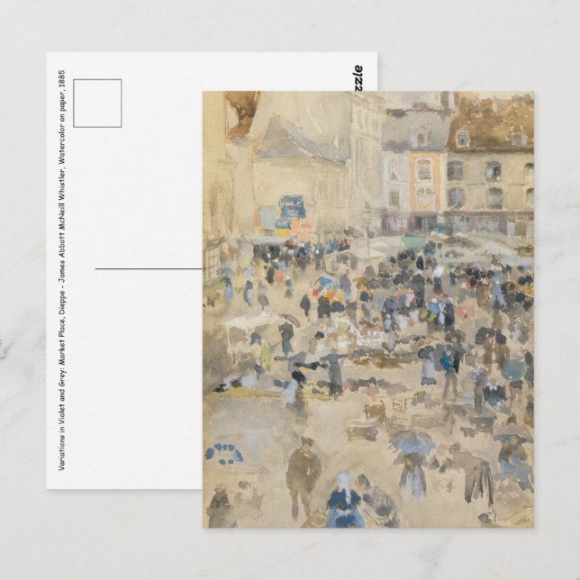 James Whistler - Nocturne: Chelsea Postkarte (Vorne/Hinten)