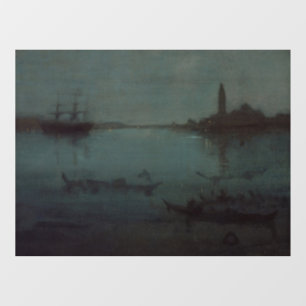 James Whistler - Nocturne: Die Lagune, Venedig Fensteraufkleber
