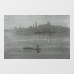 James Whistler - Nocturne: Die Themse bei Batterse Fensteraufkleber