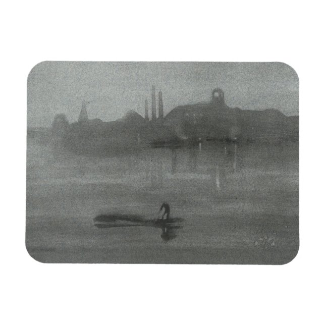 James Whistler - Nocturne: Die Themse bei Batterse Magnet (Horizontal)