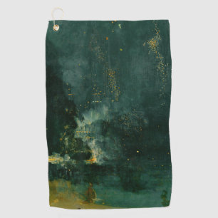 James Whistler - Nocturne in Black and Gold Golfhandtuch