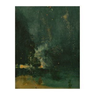 James Whistler - Nocturne in Black and Gold Holzdruck