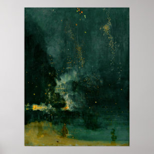 James Whistler - Nocturne in Black and Gold Poster