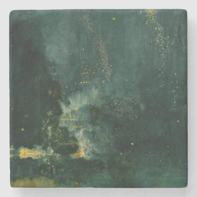 James Whistler - Nocturne in Black and Gold Steinuntersetzer (Vorderseite)