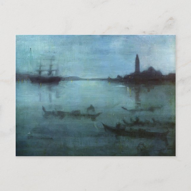 James Whistler-Nocturne in Blau und Silber, Venedi Postkarte (Vorderseite)