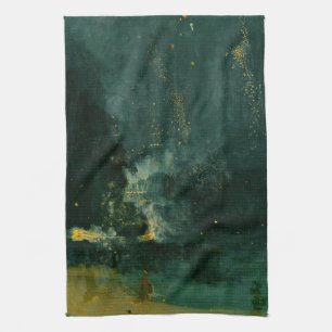 James Whistler - Nocturne in Schwarz und Gold Geschirrtuch