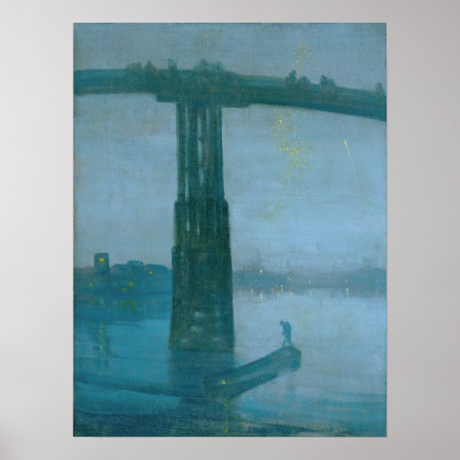 James Whistler - Nocturne, Old Battersea Bridge Poster (Vorne)