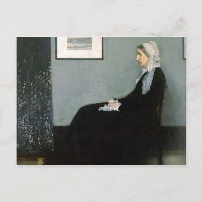 James Whistler-Portrait der Mutter der Künstlerin Postkarte (Vorderseite)