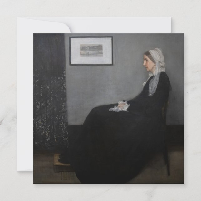 James Whistler - Portrait der Mutter des Künstlers Dankeskarte (Vorderseite)