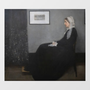 James Whistler - Portrait der Mutter des Künstlers Fensteraufkleber