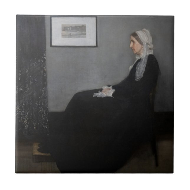 James Whistler - Portrait der Mutter des Künstlers Fliese (Vorderseite)