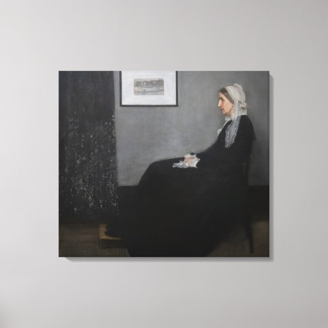 James Whistler - Portrait der Mutter des Künstlers Leinwanddruck (Vorderseite)