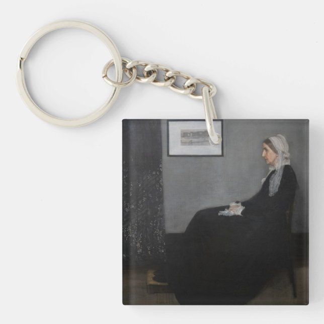James Whistler - Portrait der Mutter des Künstlers Schlüsselanhänger (Vorderseite)