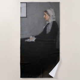James Whistler - Portrait der Mutter des Künstlers Strandtuch