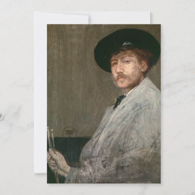 James Whistler - Portrait des Malers Dankeskarte (Vorderseite)