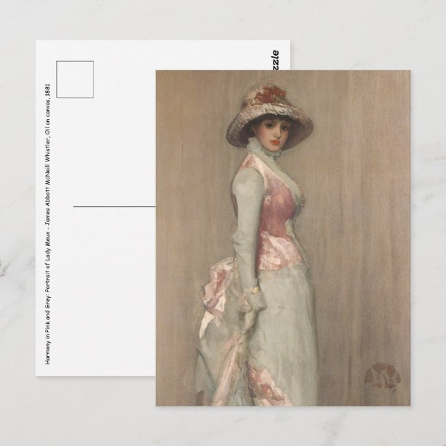 James Whistler - Portrait von Lady Meux Postkarte (Vorne/Hinten)