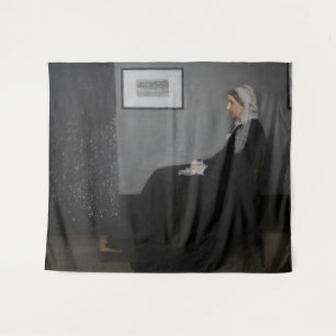 James Whistler - Porträt der Mutter des Künstlers Wandteppich