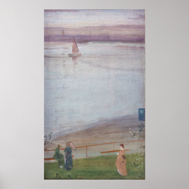 James Whistler - Variationen in Violet und Green Poster (Vorne)