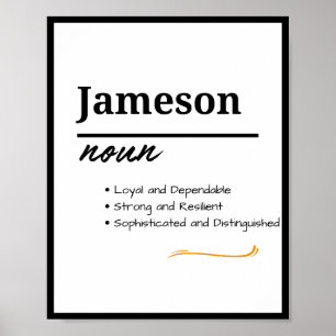 Jameson, Personalisierte Bezeichnung für Junge Poster