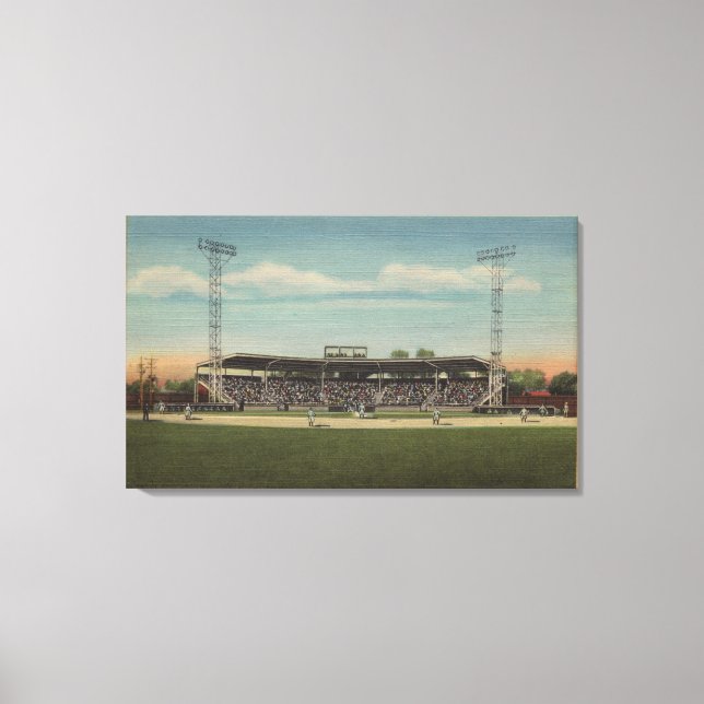 Jamestown, NY - Municipal Baseball Stadium Leinwanddruck (Vorderseite)