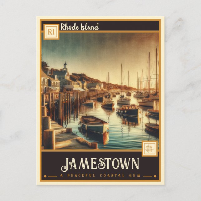 Jamestown, Rhode Island | VINTAG Postkarte (Vorderseite)