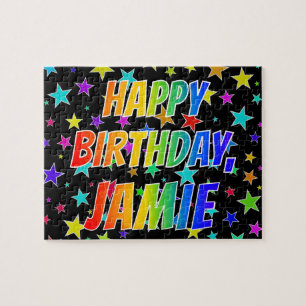 "JAMIE" Vorname, Spaß "GLÜCKLICHER BIRTHTAG"