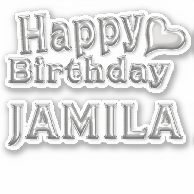 Jamila Happy Birthday Autocollants (Devant)