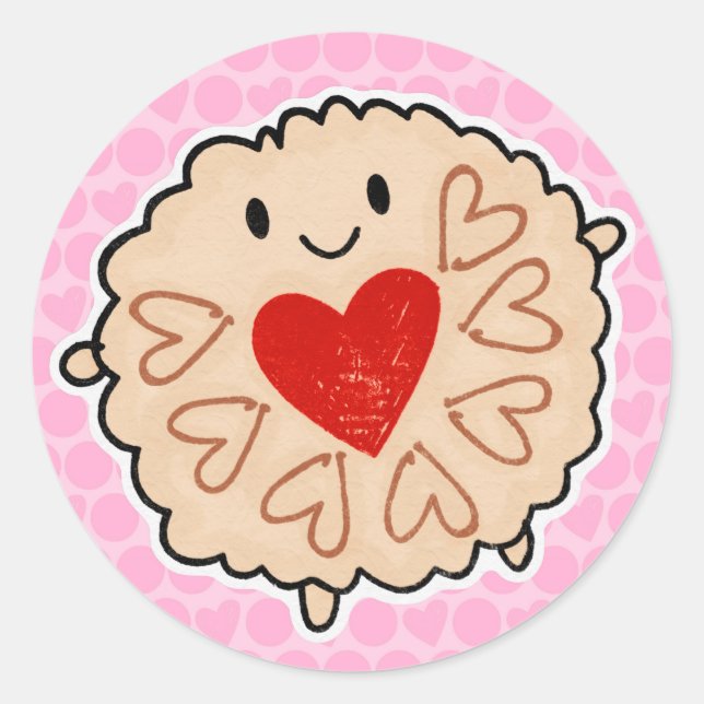 Jammie Dodger Runder Aufkleber (Vorderseite)