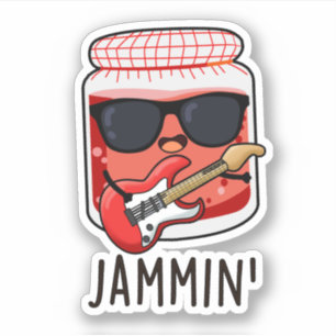 Jammin Funny Rocker Jam Pun Aufkleber