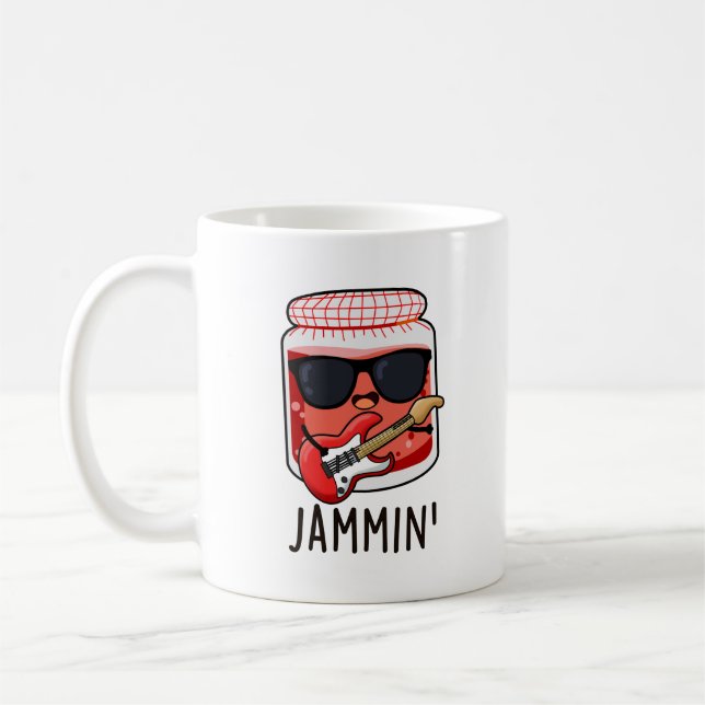 Jammin Funny Rocker Jam Pun Kaffeetasse (Links)