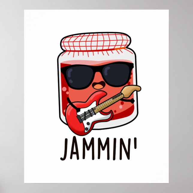 Jammin Funny Rocker Jam Pun Poster (Vorne)